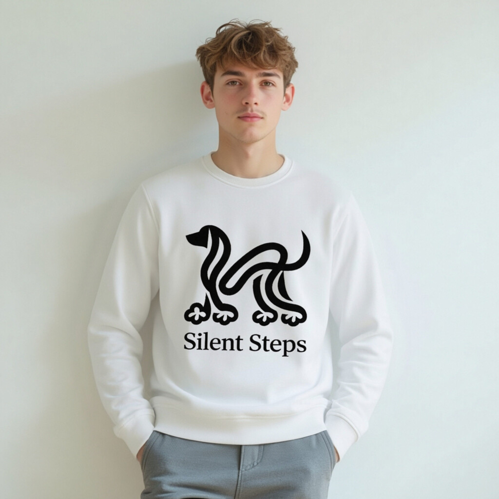 Unisex Organic Sweatshirt | Silent Steps Dog Design - Image 6