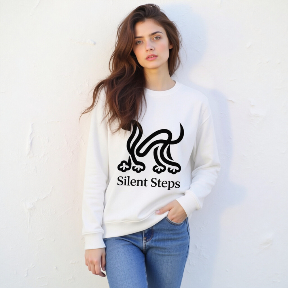 Unisex Organic Sweatshirt | Silent Steps Dog Design - Image 7
