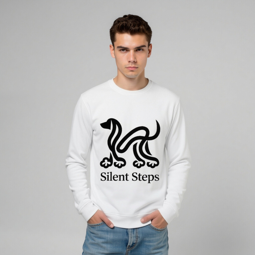 Unisex Organic Sweatshirt | Silent Steps Dog Design - Image 9
