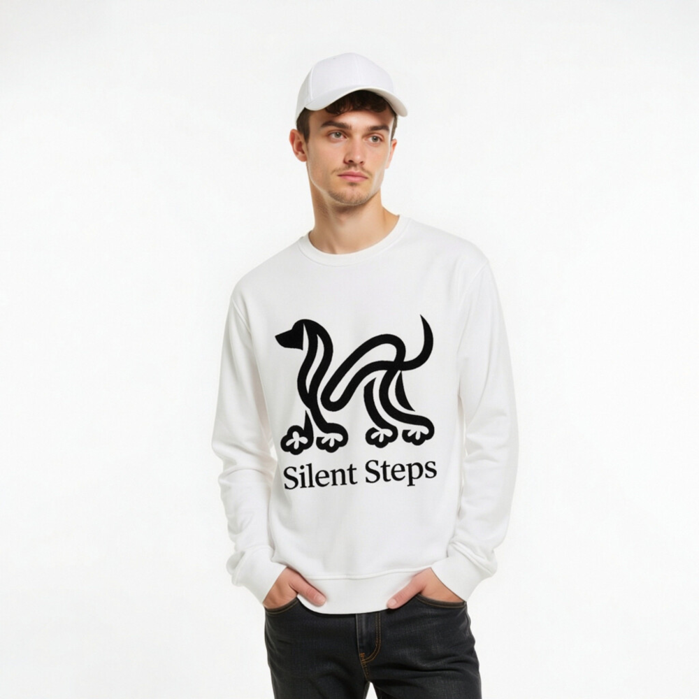 Unisex Organic Sweatshirt | Silent Steps Dog Design - Image 10