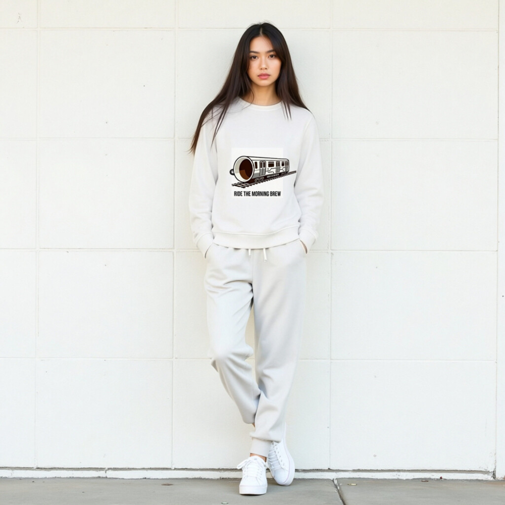 Ride the Morning Brew | Organic Unisex Sweatshirt - Image 8