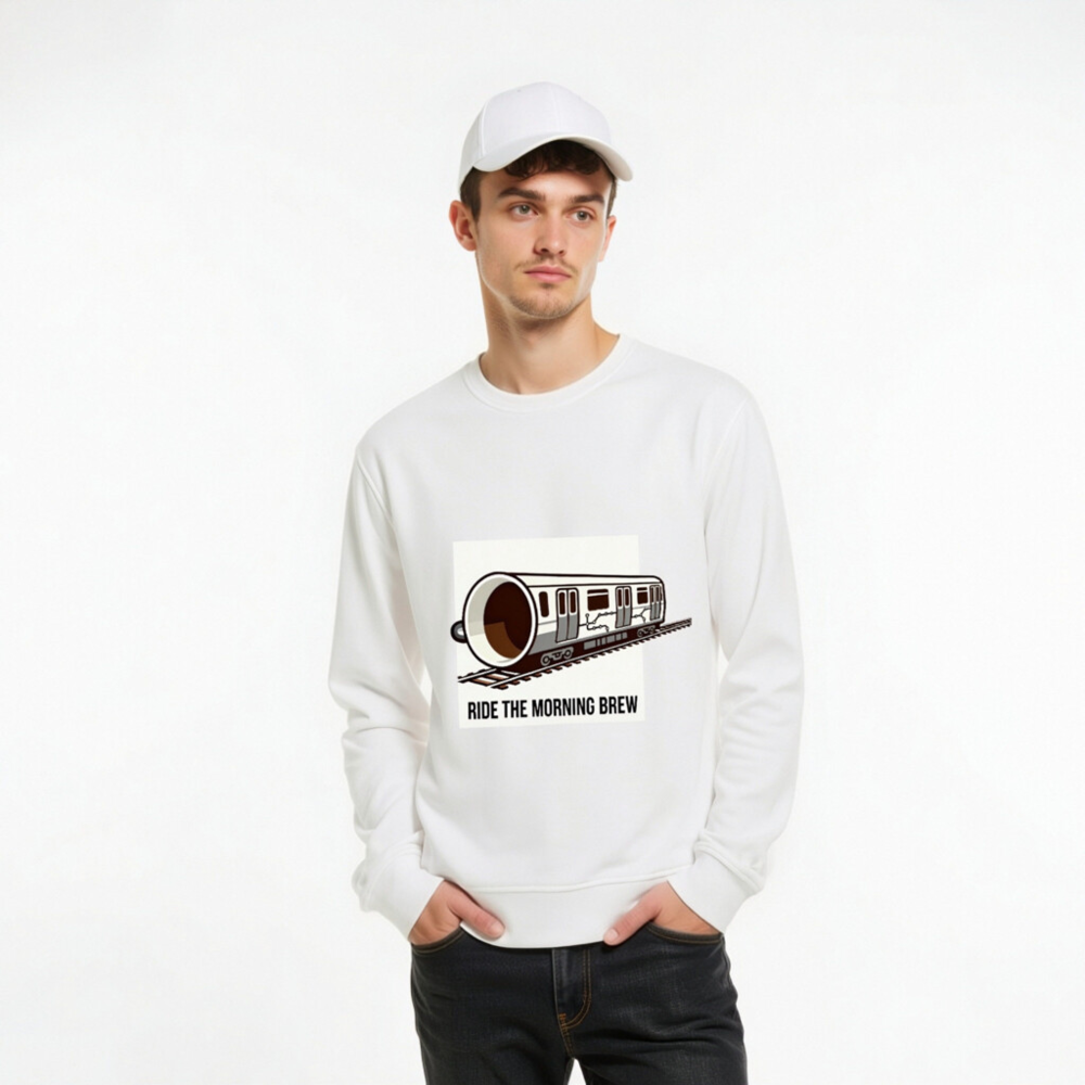 Ride the Morning Brew | Organic Unisex Sweatshirt - Image 10