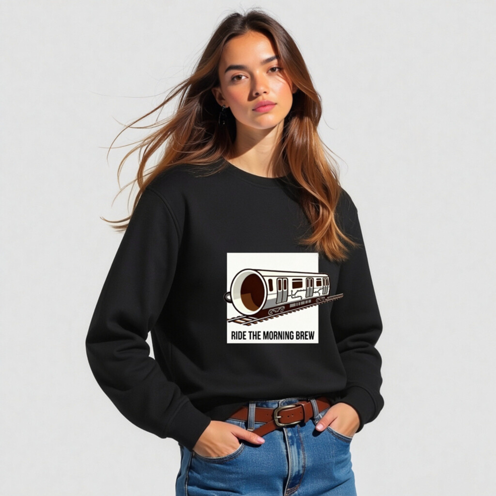Ride the Morning Brew | Organic Cotton Unisex Sweatshirt - Image 2