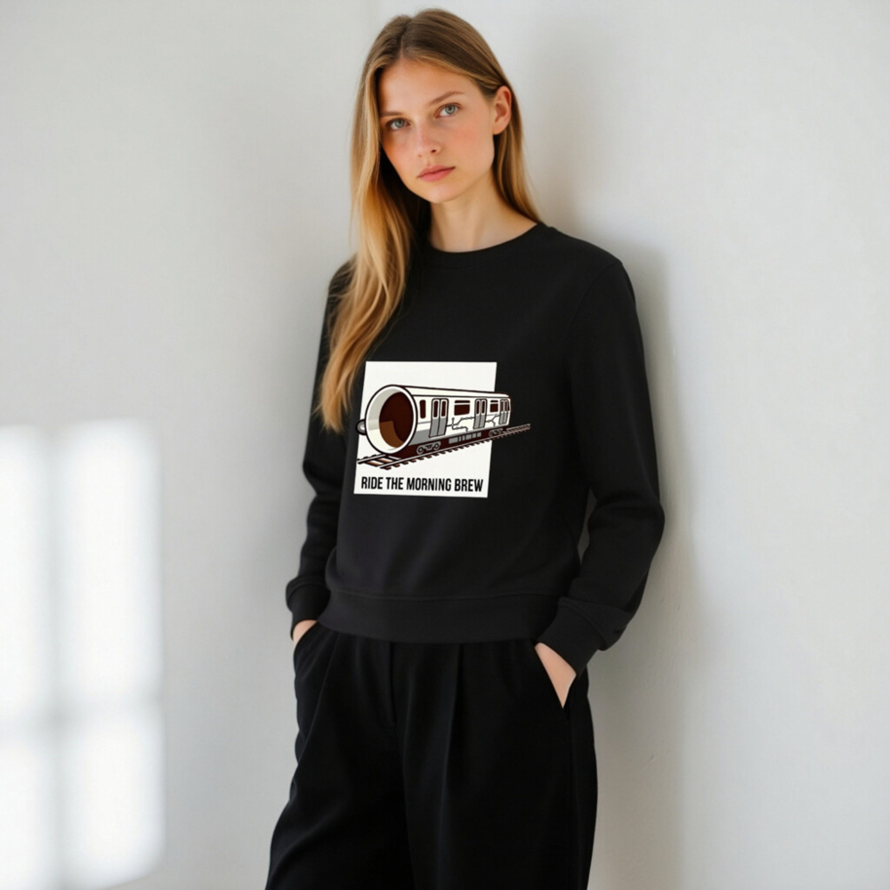 Ride the Morning Brew | Organic Cotton Unisex Sweatshirt - Image 8