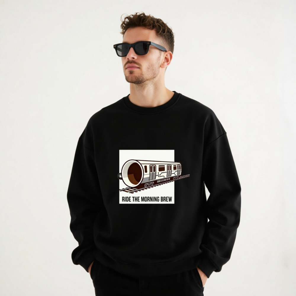 Ride the Morning Brew | Organic Cotton Unisex Sweatshirt - Image 9