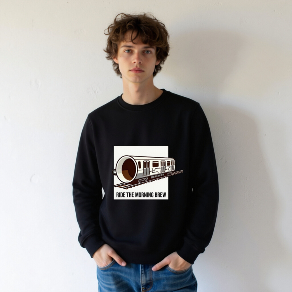 Ride the Morning Brew | Organic Cotton Unisex Sweatshirt - Image 10