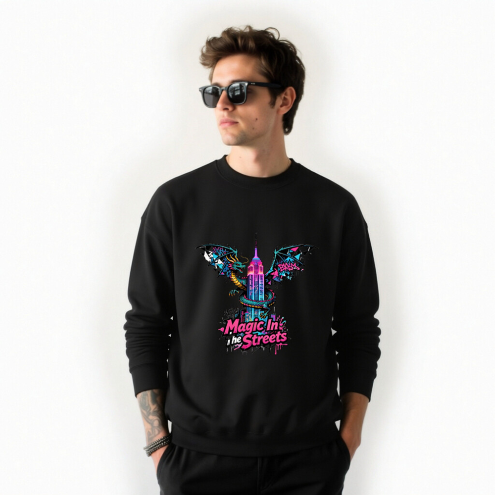 Magic In the Streets Dragon Sweatshirt | Unisex Crew Neck - Image 5