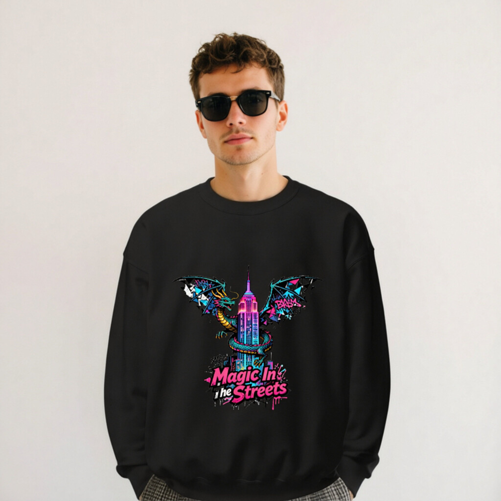 Magic In the Streets Dragon Sweatshirt | Unisex Crew Neck - Image 6