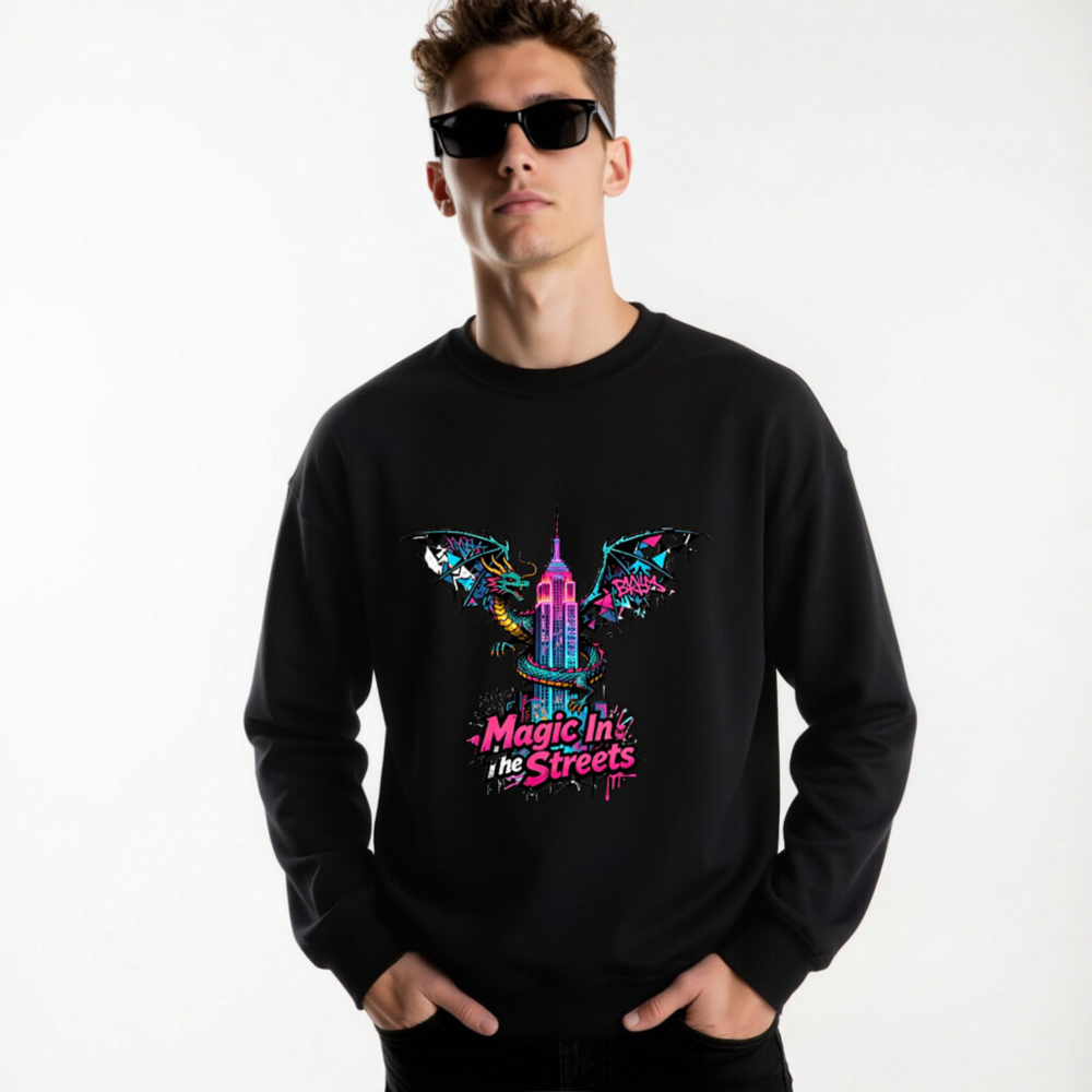 Magic In the Streets Dragon Sweatshirt | Unisex Crew Neck - Image 7