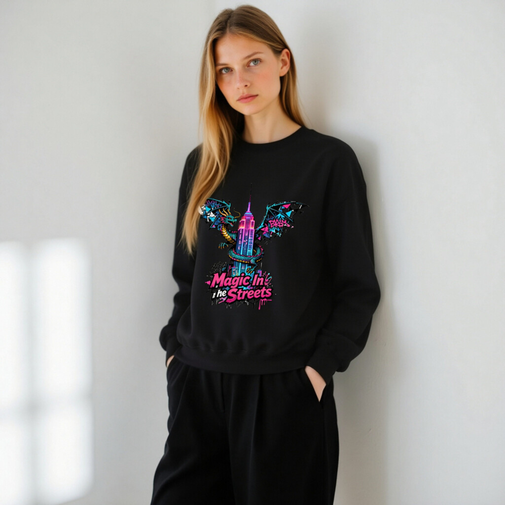 Magic In the Streets Dragon Sweatshirt | Unisex Crew Neck - Image 10