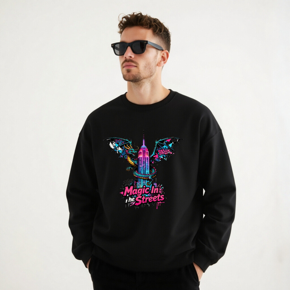 Magic In the Streets Dragon Sweatshirt | Unisex Crew Neck - Image 11