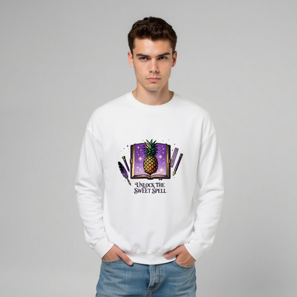 Unisex Pineapple Spell Book Sweatshirt | Unlock the Sweet Spell - Image 8