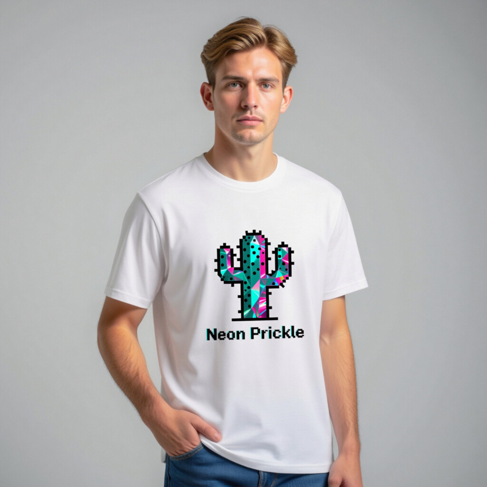 Neon Prickle Cactus Unisex Organic Cotton T-Shirt - Eco-Friendly & Comfortable - Image 10