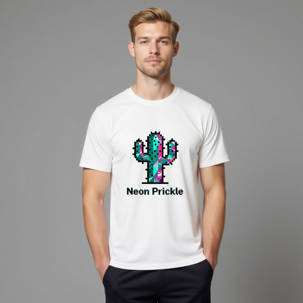 Neon Prickle Cactus Unisex Organic Cotton T-Shirt - Eco-Friendly & Comfortable - Image 11