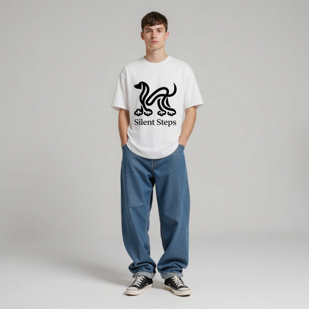 Unisex Organic Cotton T-Shirt | Silent Steps Dog Design - Eco-Friendly, Comfortable & Sustainable - Image 5