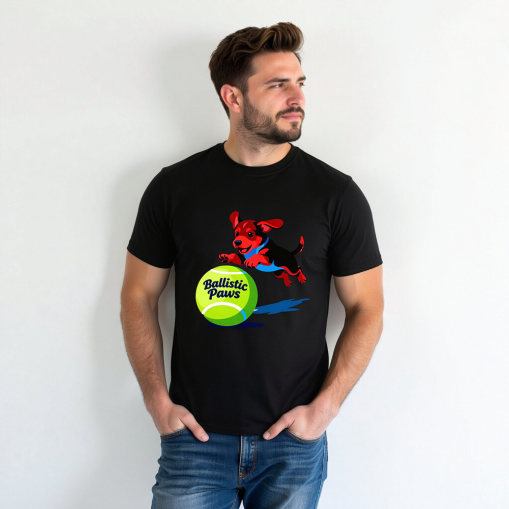 Unisex Organic Cotton T-Shirt | Ballistic Paws Dog Design - Image 3