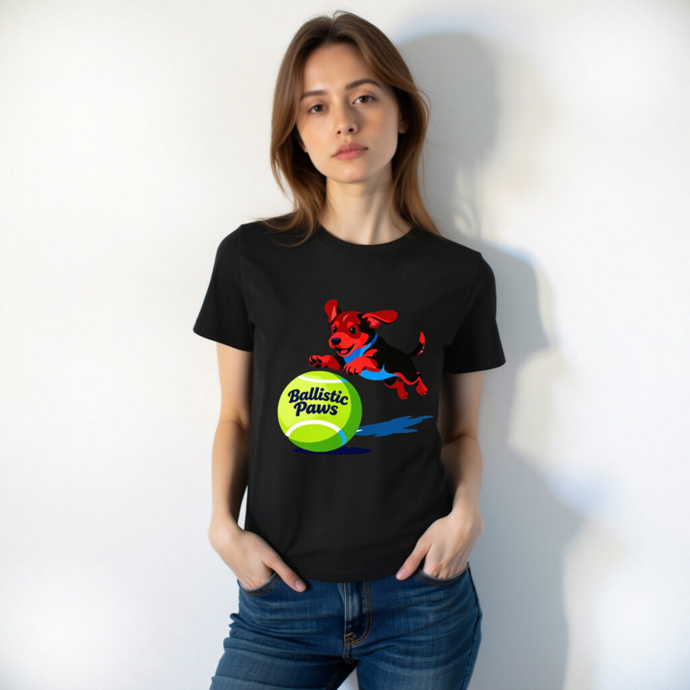 Unisex Organic Cotton T-Shirt | Ballistic Paws Dog Design - Image 5