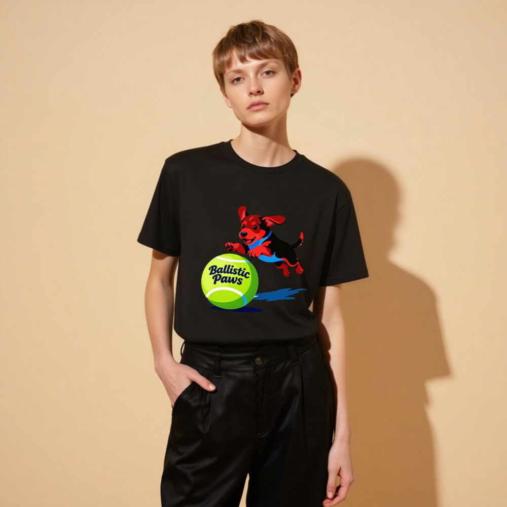 Unisex Organic Cotton T-Shirt | Ballistic Paws Dog Design - Image 7