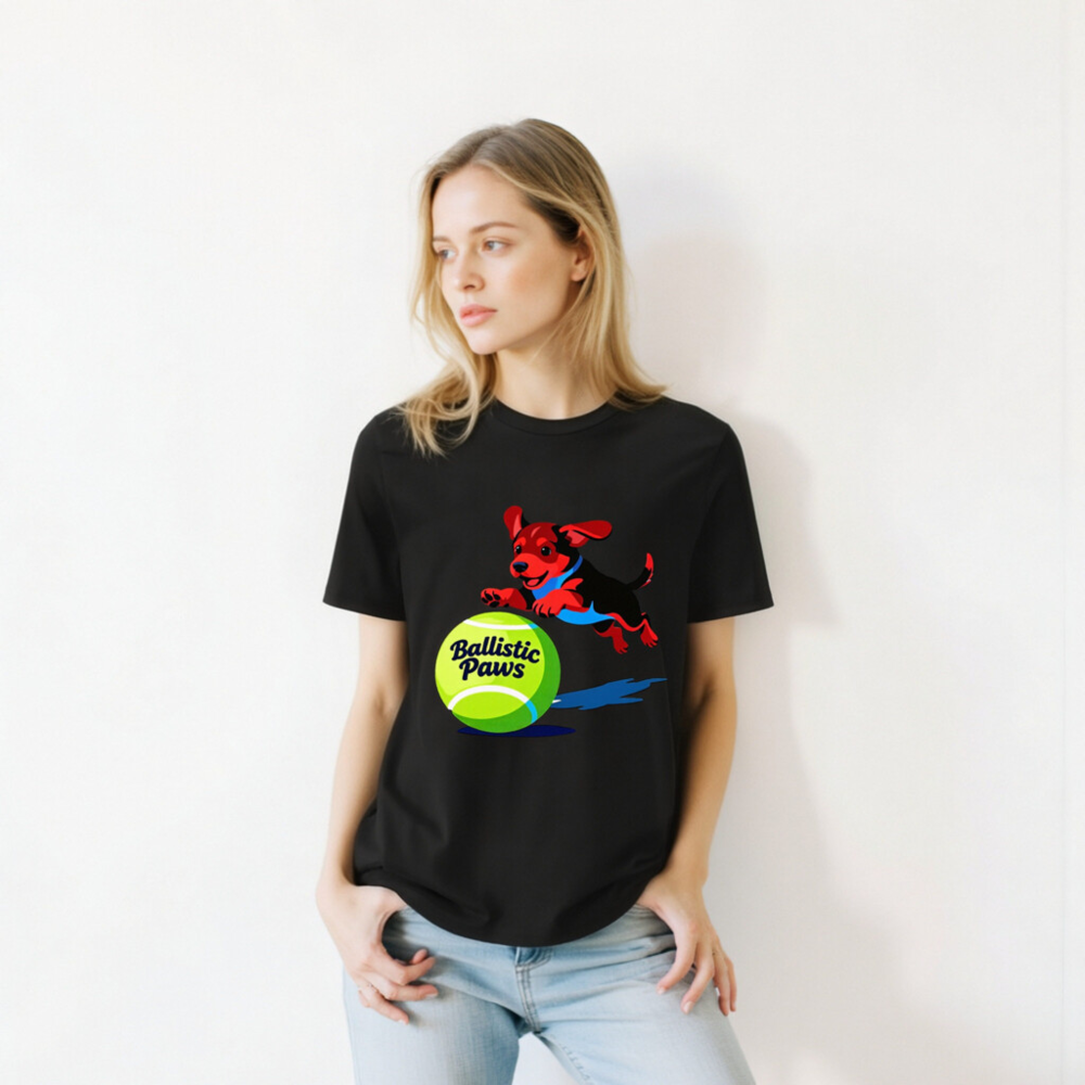 Unisex Organic Cotton T-Shirt | Ballistic Paws Dog Design - Image 8