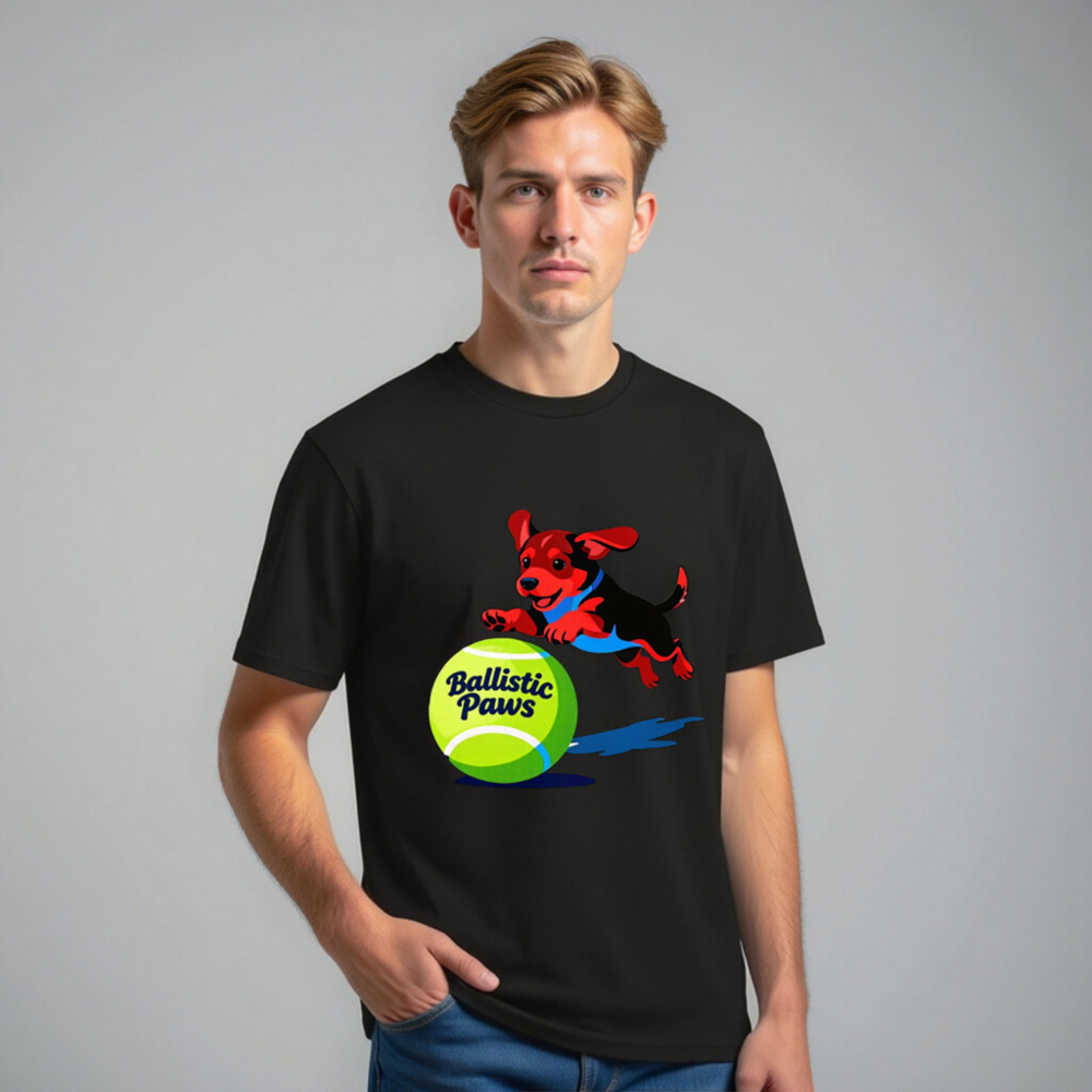 Unisex Organic Cotton T-Shirt | Ballistic Paws Dog Design - Image 9