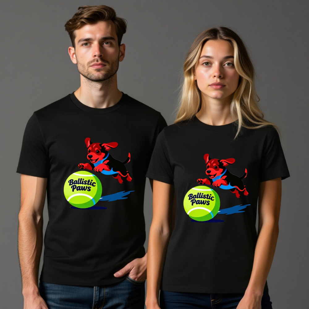 Unisex Organic Cotton T-Shirt | Ballistic Paws Dog Design - Image 11