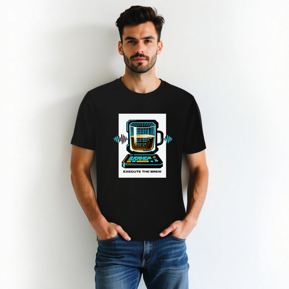 Execute the Brew Unisex T-Shirt | Tech Coffee Design - Image 3