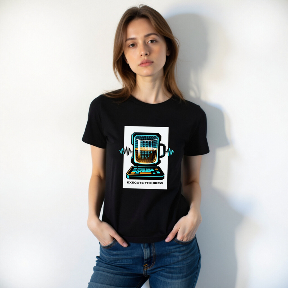 Execute the Brew Unisex T-Shirt | Tech Coffee Design - Image 6