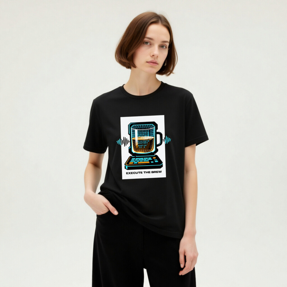 Execute the Brew Unisex T-Shirt | Tech Coffee Design - Image 7