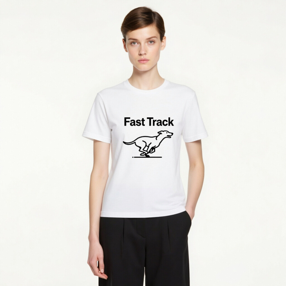 Fast Track Unisex Staple T-Shirt - Classic White Graphic Tee for Men & Women - Image 4