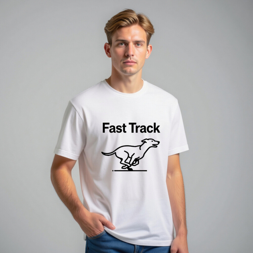 Fast Track Unisex Staple T-Shirt - Classic White Graphic Tee for Men & Women - Image 10