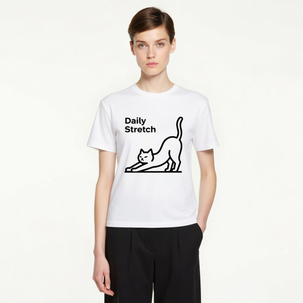 Daily Stretch Cat Unisex T-Shirt | Comfortable Staple Tee for All - Image 4
