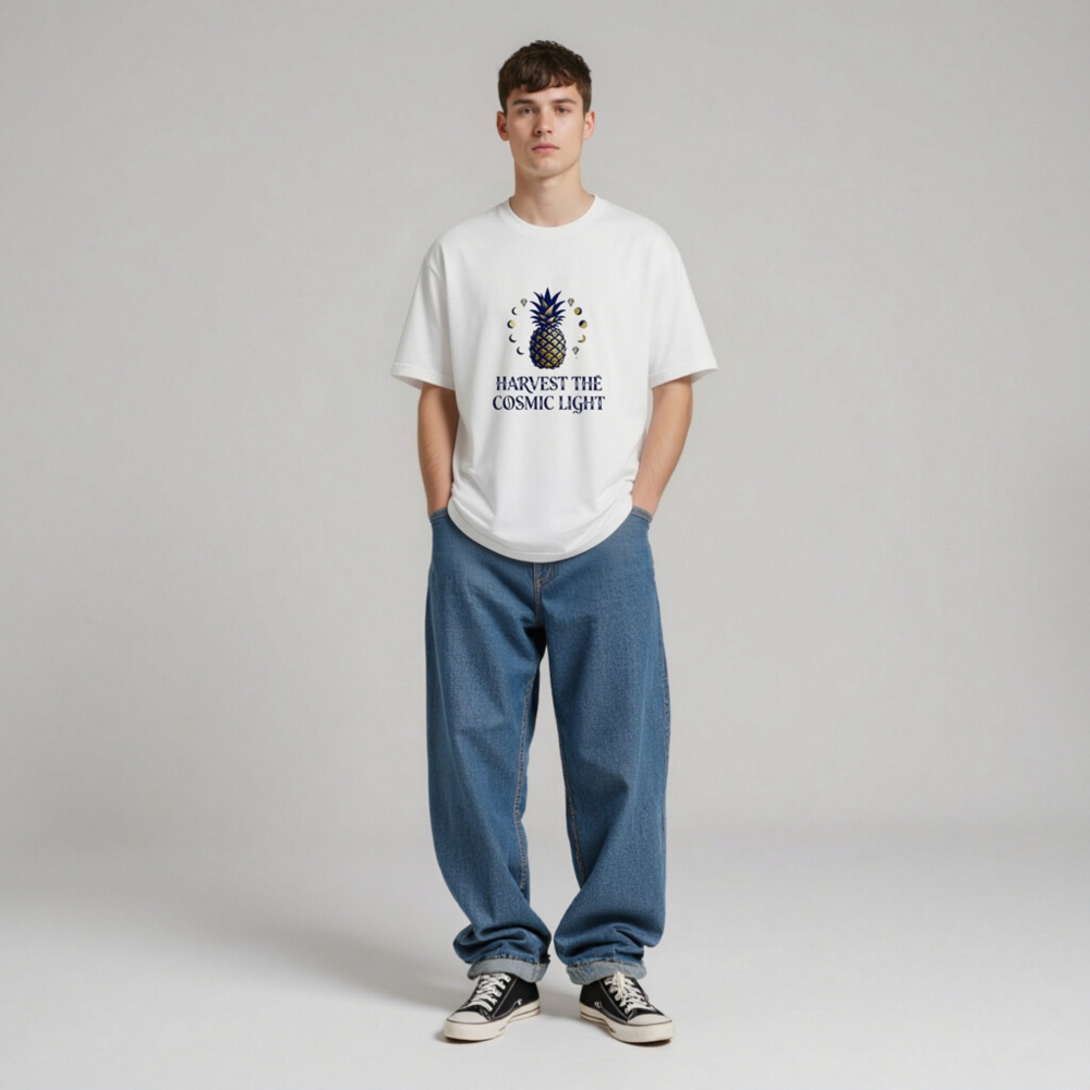 Harvest the Cosmic Light Pineapple Unisex T-Shirt | Premium Staple Tee - Image 6
