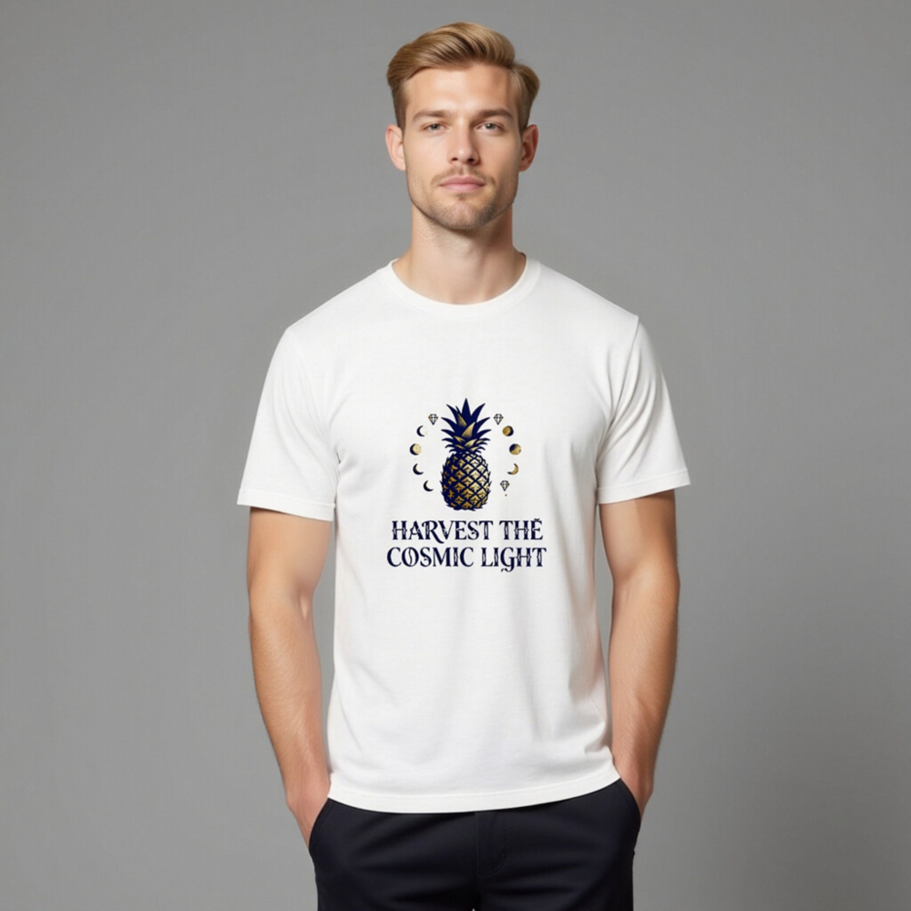 Harvest the Cosmic Light Pineapple Unisex T-Shirt | Premium Staple Tee - Image 11