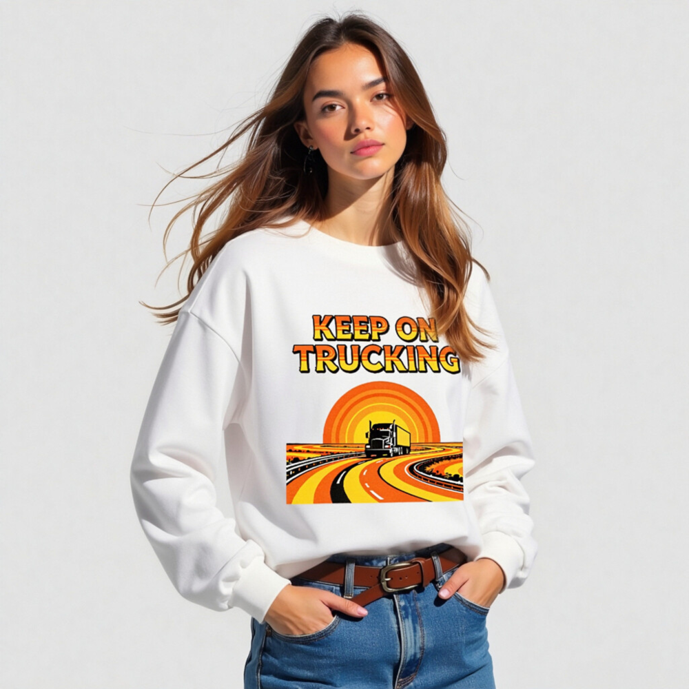 Keep On Trucking Vintage Long Sleeve Tee - Unisex Road Trip Shirt - Image 4