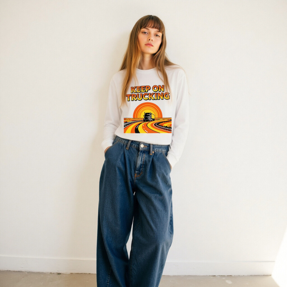 Keep On Trucking Vintage Long Sleeve Tee - Unisex Road Trip Shirt - Image 10