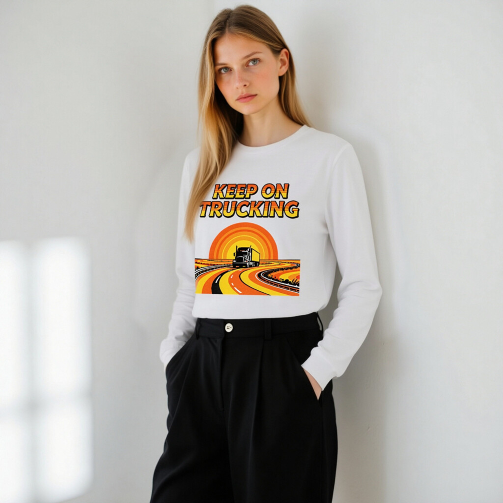Keep On Trucking Vintage Long Sleeve Tee - Unisex Road Trip Shirt - Image 11
