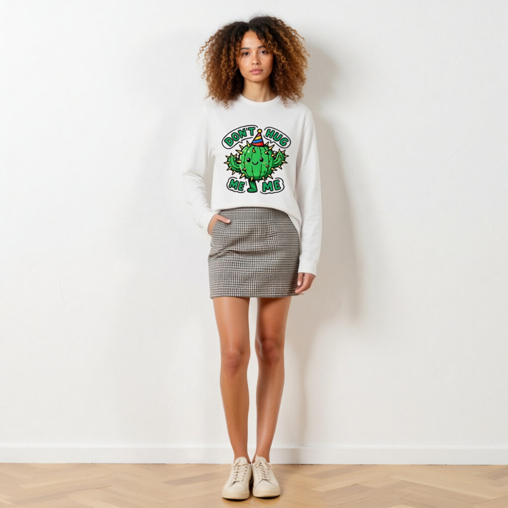 Don't Hug Me, I'm a Cactus Party Hat Long Sleeve Tee - Unisex - Image 5