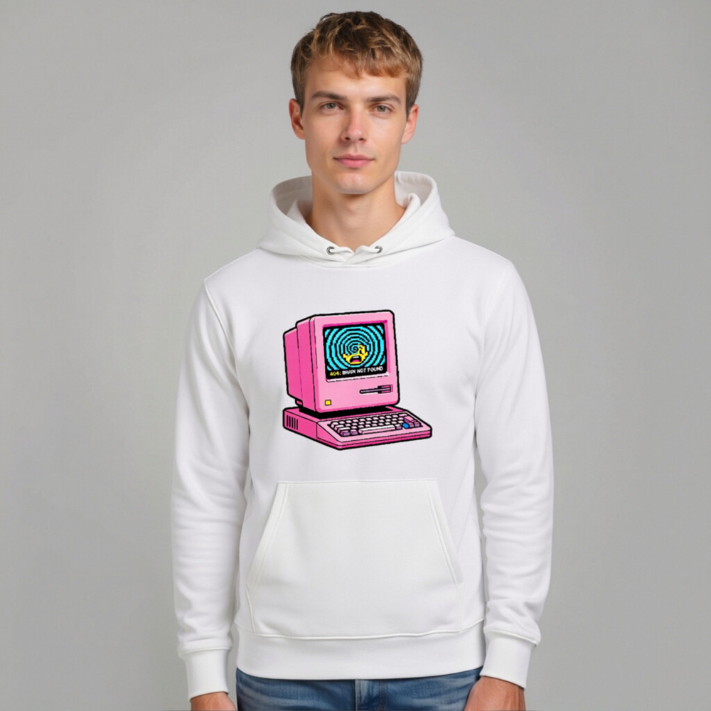 Pink Retro Computer Hoodie | Unisex Eco-Friendly Sweatshirt - Image 10