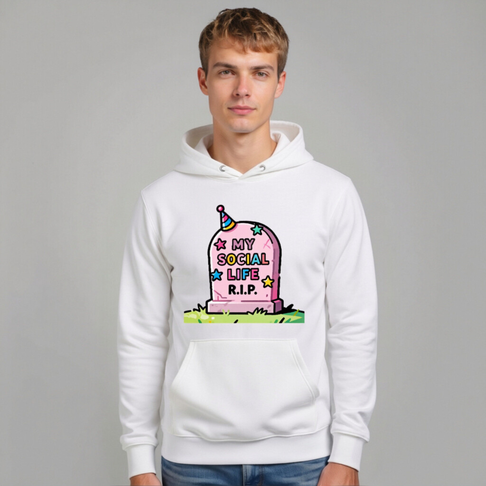 Unisex Eco Hoodie | My Social Life R.I.P. Graveyard Design - Image 10
