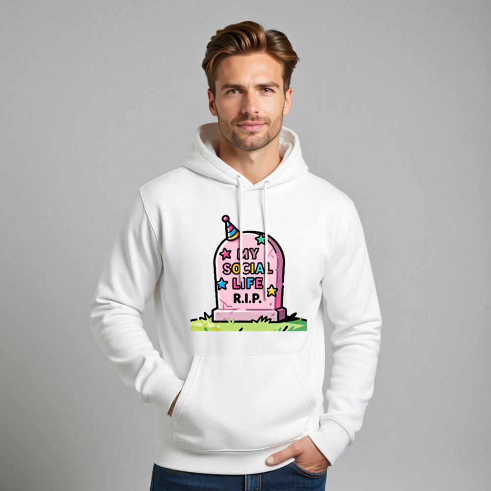 Unisex Eco Hoodie | My Social Life R.I.P. Graveyard Design - Image 11