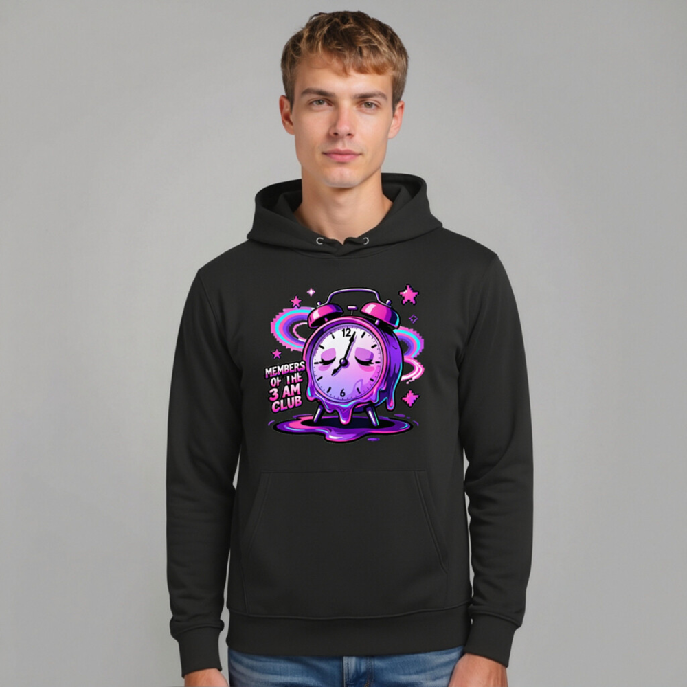 Members of the 3 AM Club Alarm Clock Hoodie - Unisex Eco-Friendly Sweatshirt - Image 10