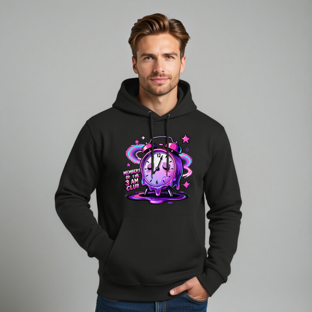 Members of the 3 AM Club Alarm Clock Hoodie - Unisex Eco-Friendly Sweatshirt - Image 11