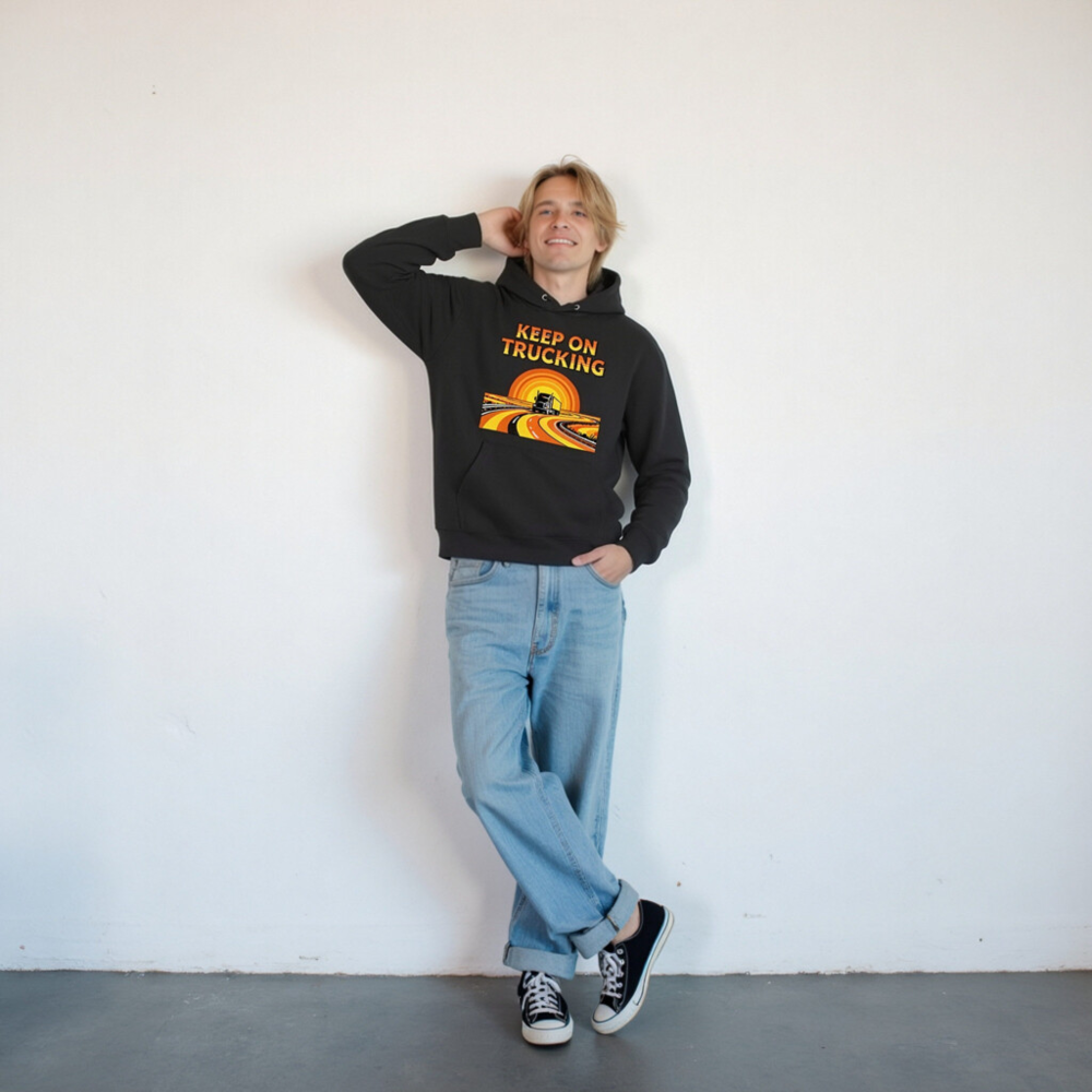 Keep on Trucking Hoodie - Unisex Eco-Friendly Sweatshirt - Image 7