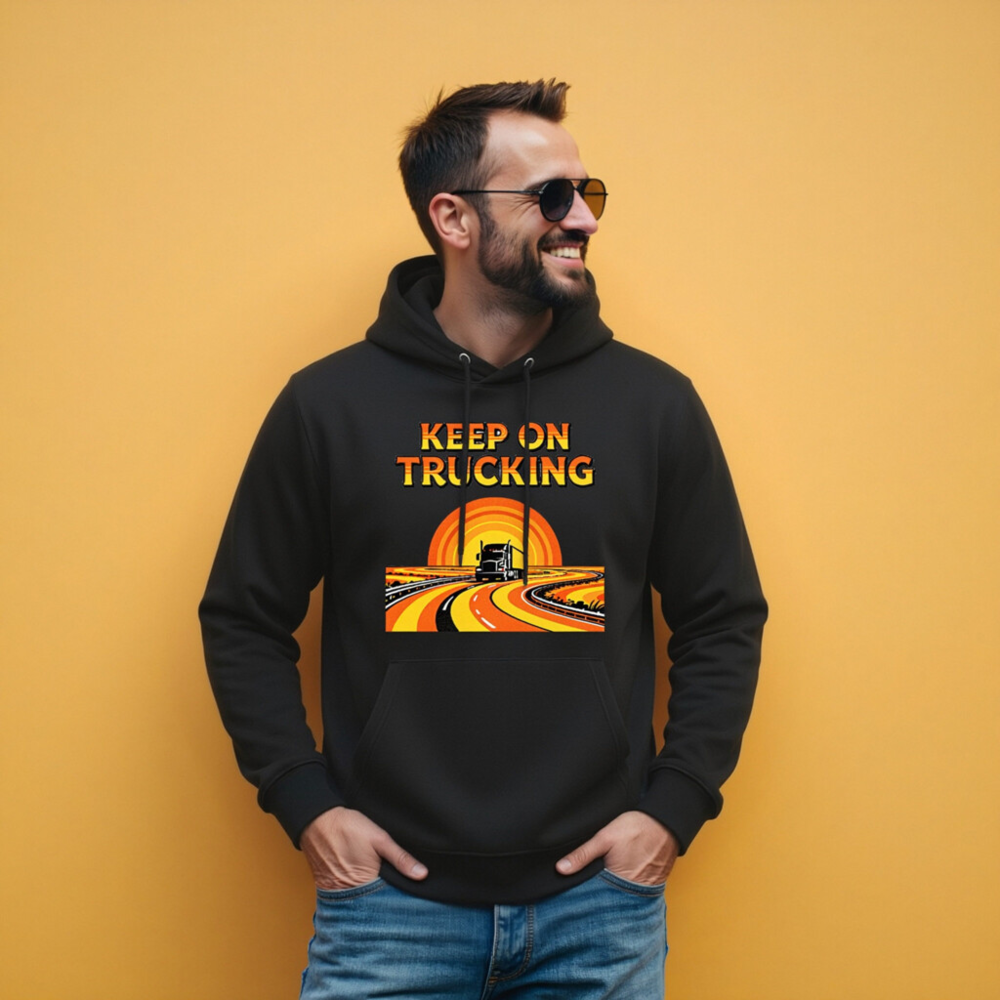 Keep on Trucking Hoodie - Unisex Eco-Friendly Sweatshirt - Image 9