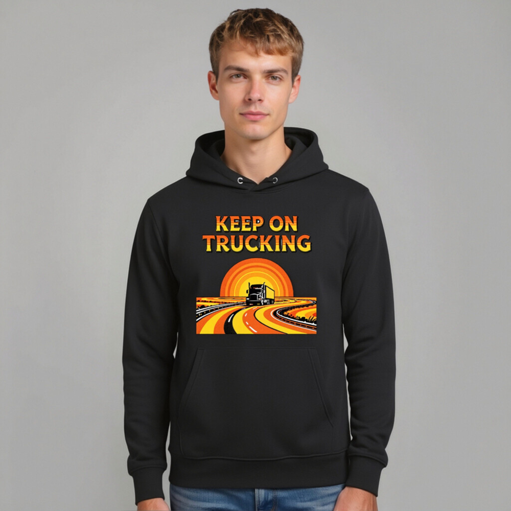 Keep on Trucking Hoodie - Unisex Eco-Friendly Sweatshirt - Image 10