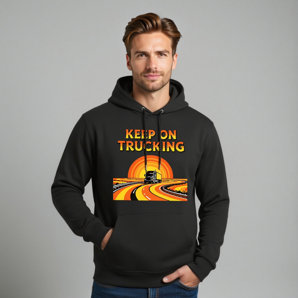 Keep on Trucking Hoodie - Unisex Eco-Friendly Sweatshirt - Image 11