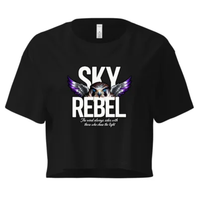 Sky Rebel Women's Crop Top – Bold Eagle Graphic Tee