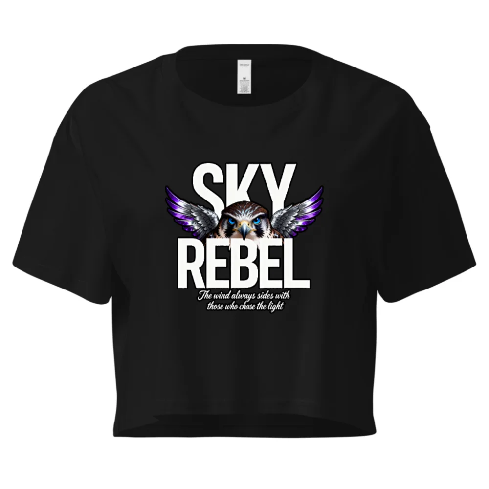 Sky Rebel Women's Crop Top – Bold Eagle Graphic Tee
