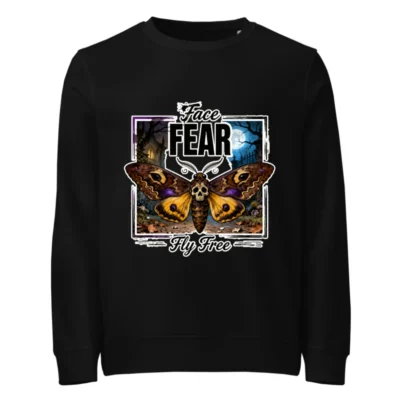 Face Fear Fly Free Unisex Organic Sweatshirt