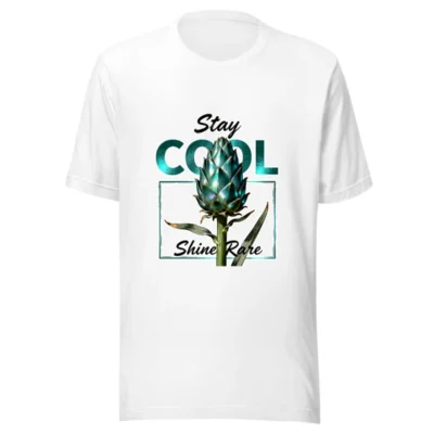 Stay Cool Shine Rare Artichoke Graphic T-Shirt - Unisex Cotton Tee